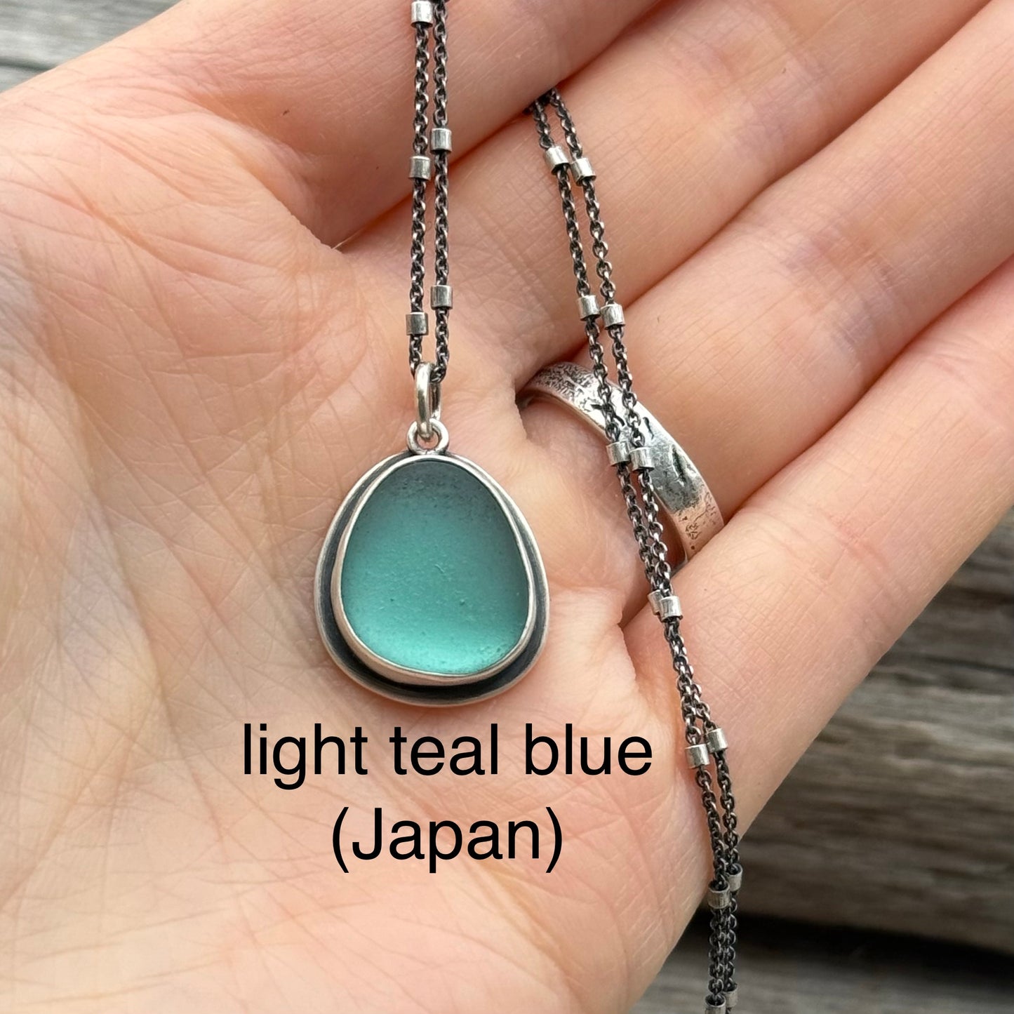 Colors of the Sea Teal Sea Glass Pendants