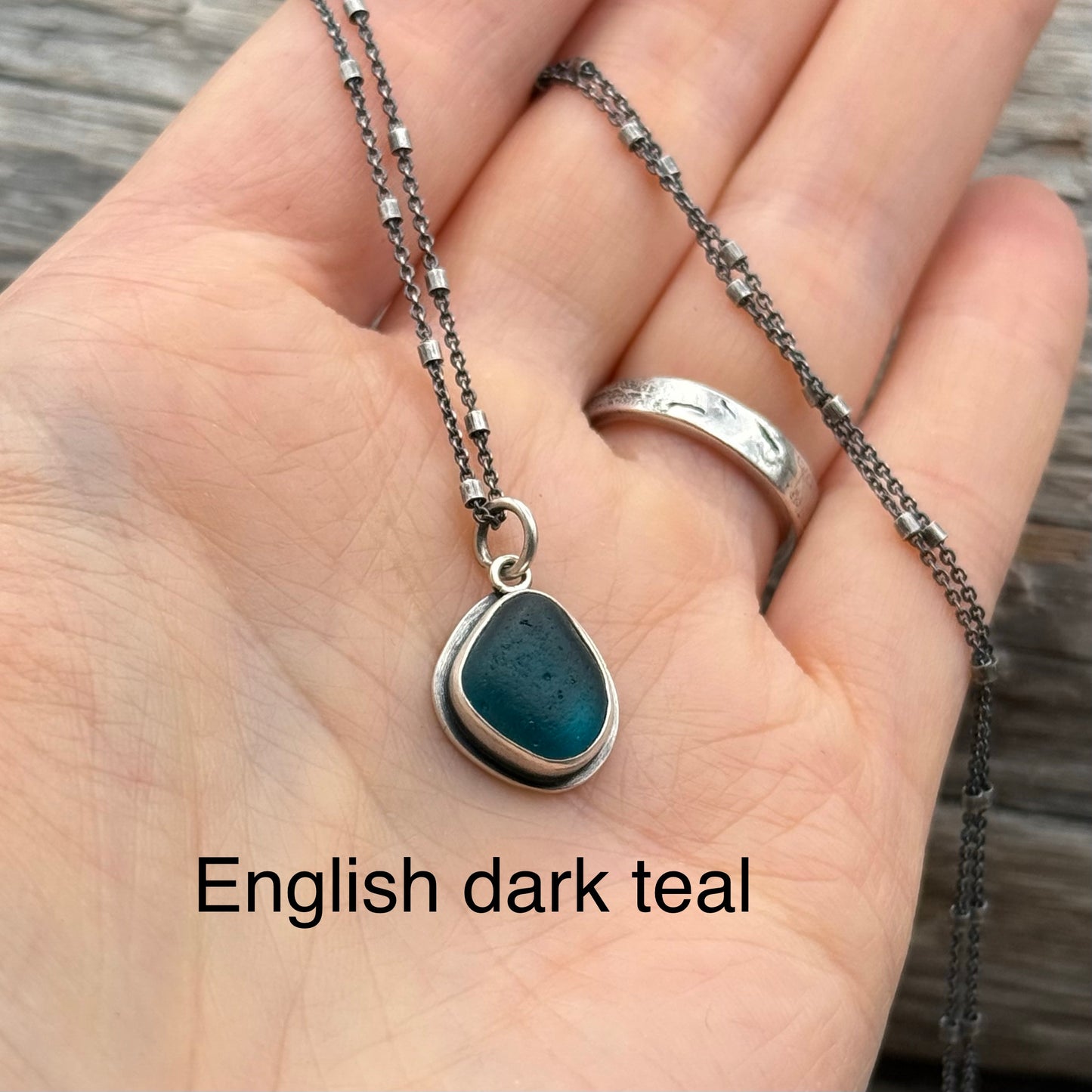 Colors of the Sea Teal Sea Glass Pendants