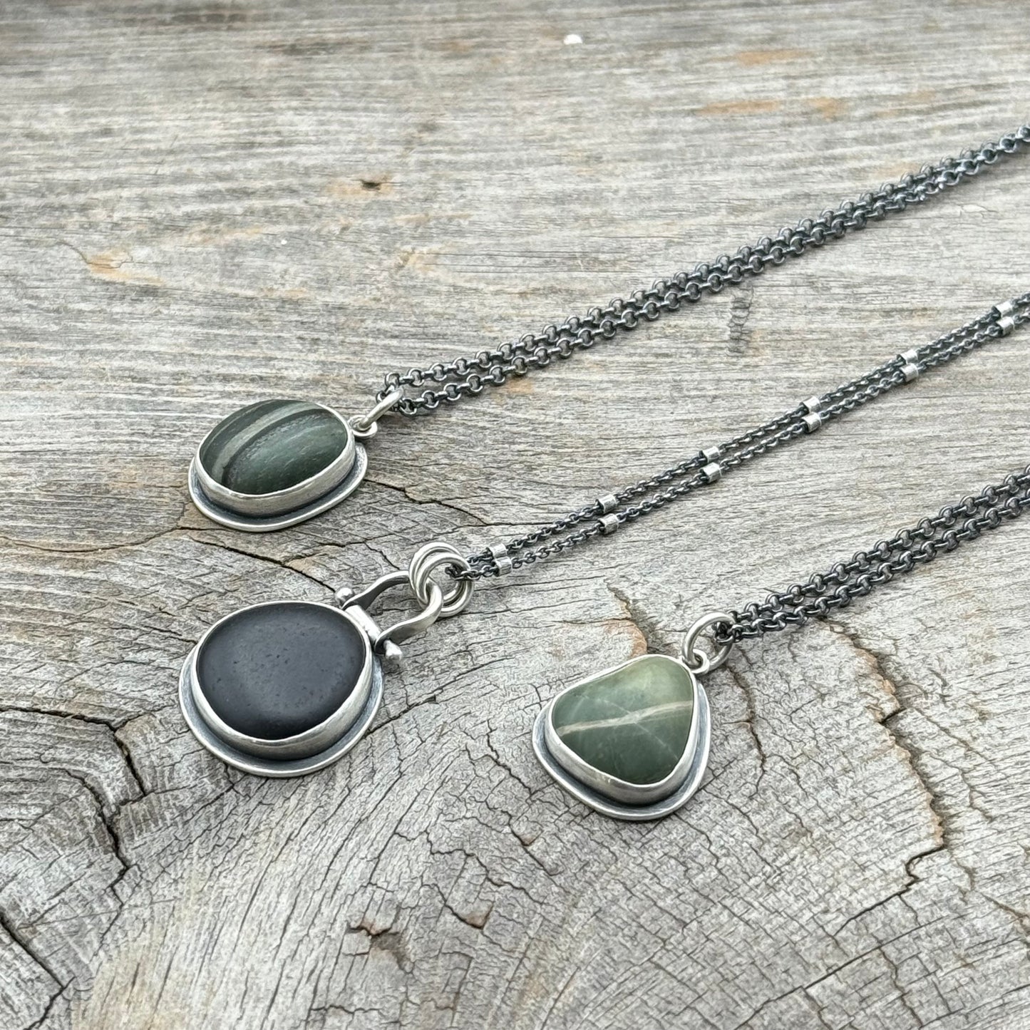 Vancouver Island Beach Stone Pendants