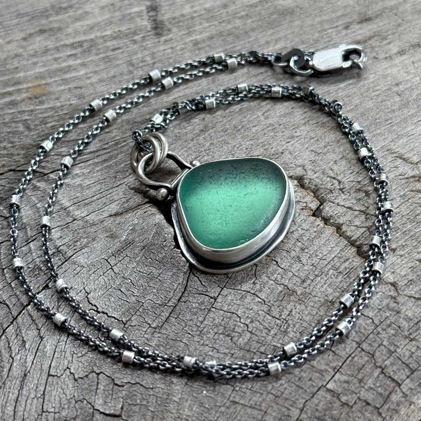 Colors of the Sea Teal Sea Glass Pendants