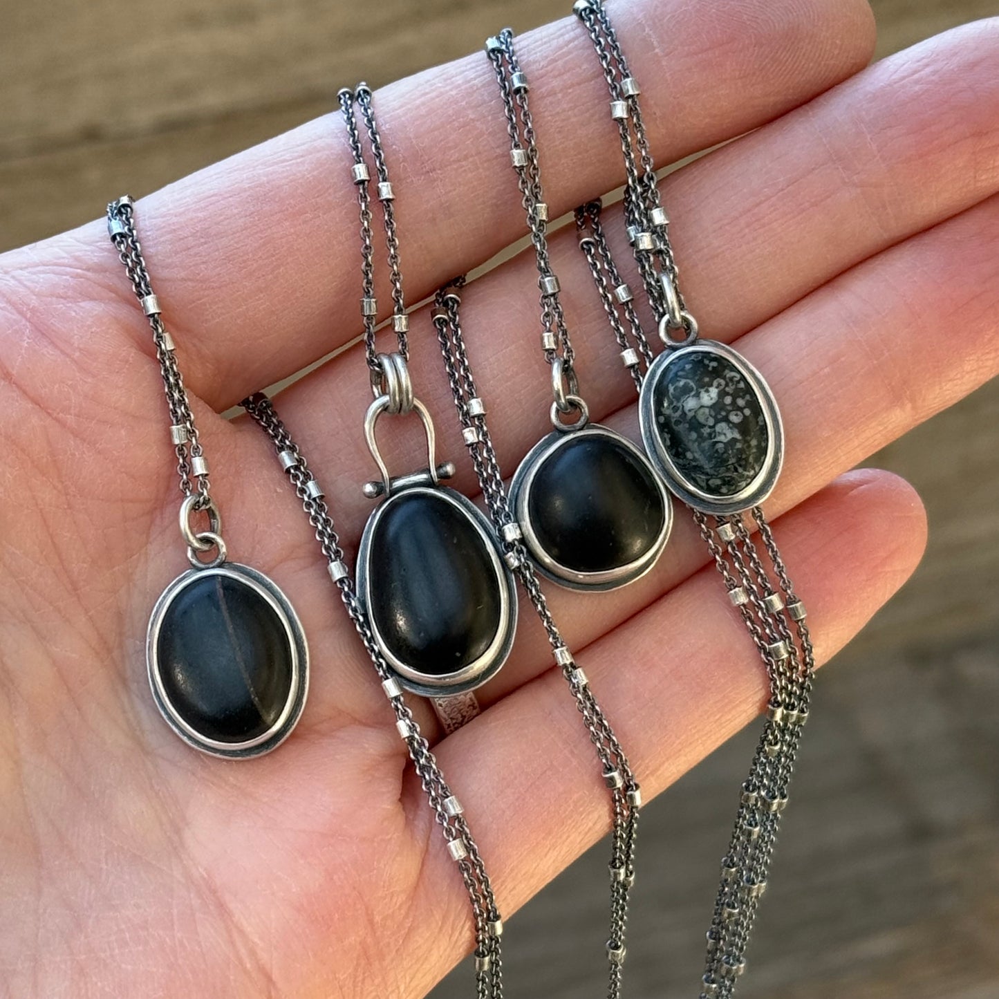 Basalt Beach Stone Pendants