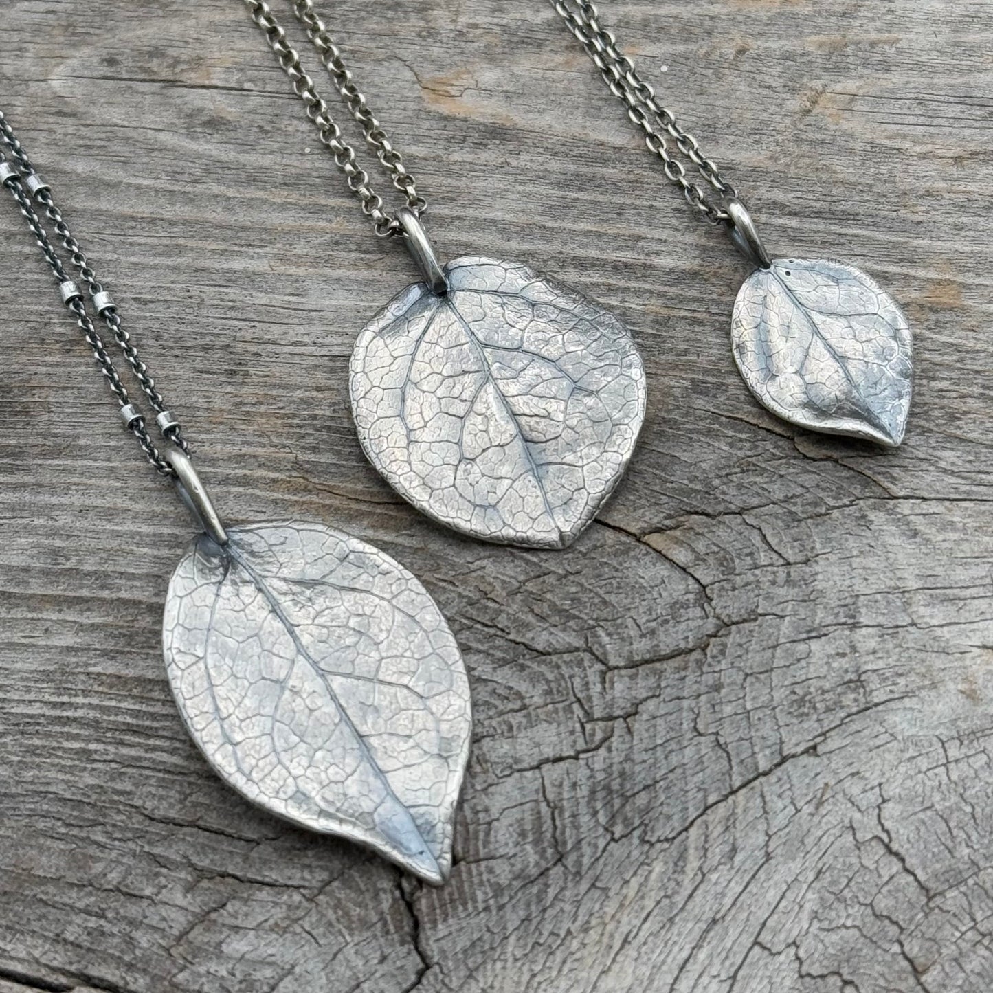 Oregon Coast Salal Leaf Pendants