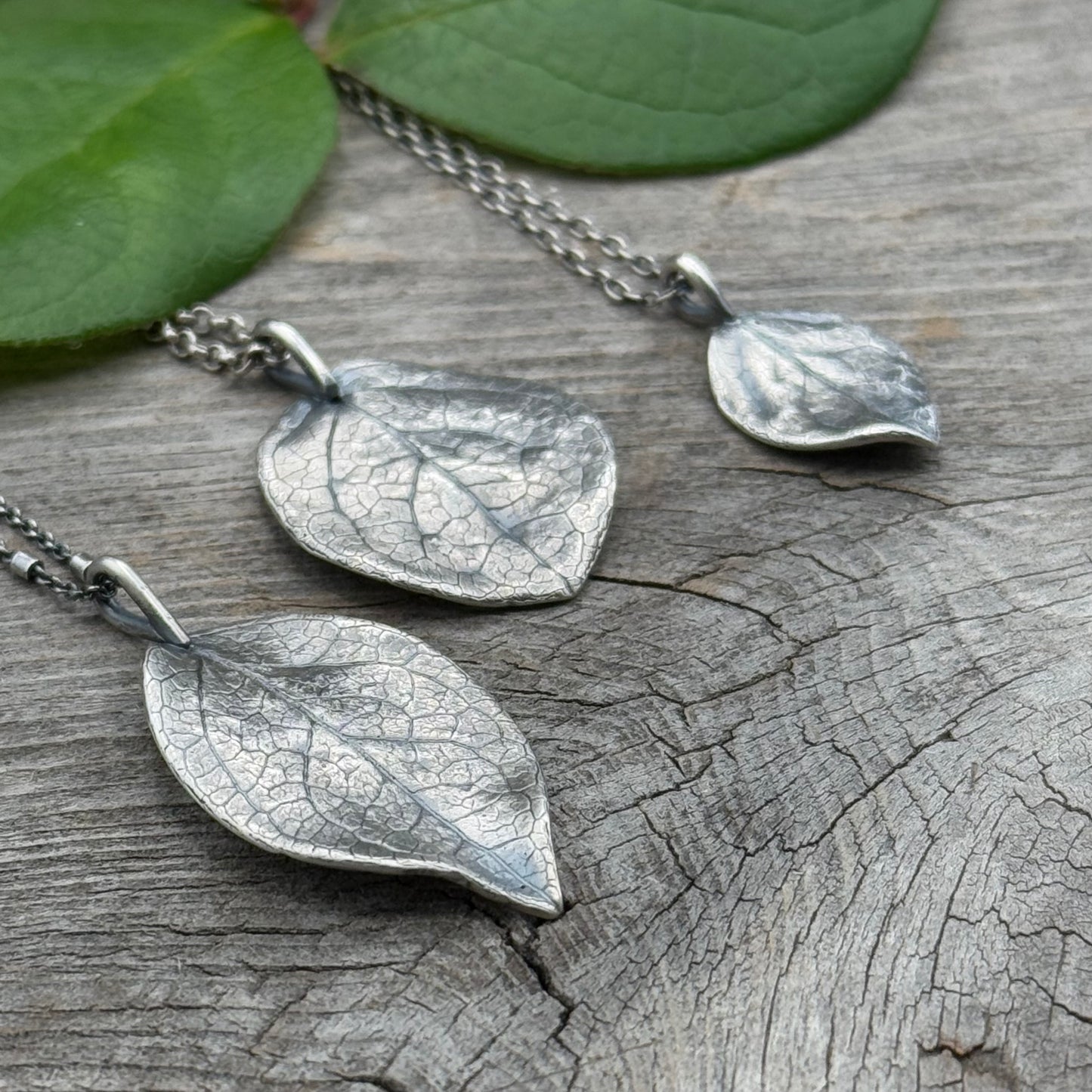 Oregon Coast Salal Leaf Pendants