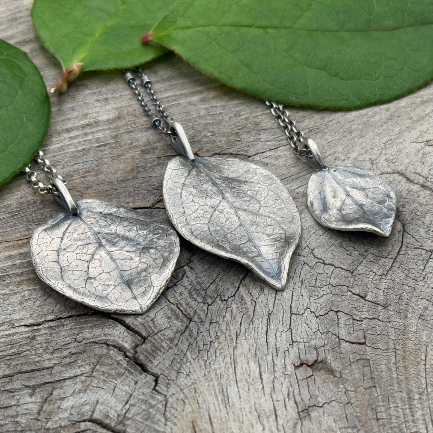 Oregon Coast Salal Leaf Pendants