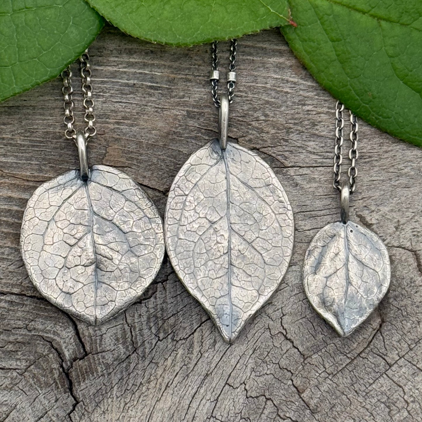 Oregon Coast Salal Leaf Pendants