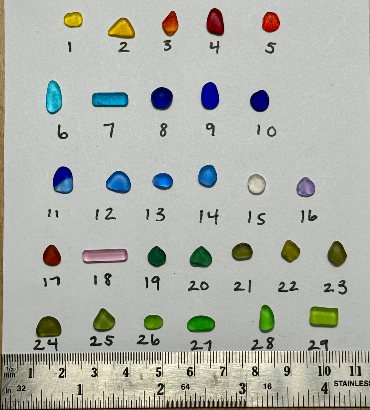 Shore-bound Tiny Sea Glass Rings