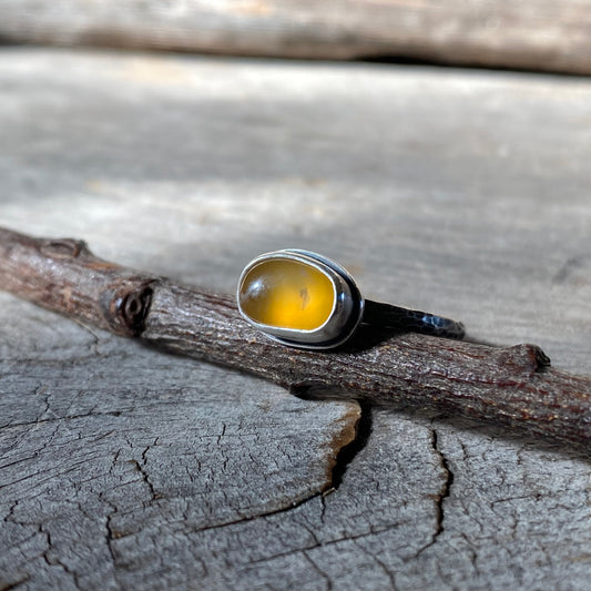 Ocean Tumbled Pacific Northwest Agate Tiny Ring size 5.5