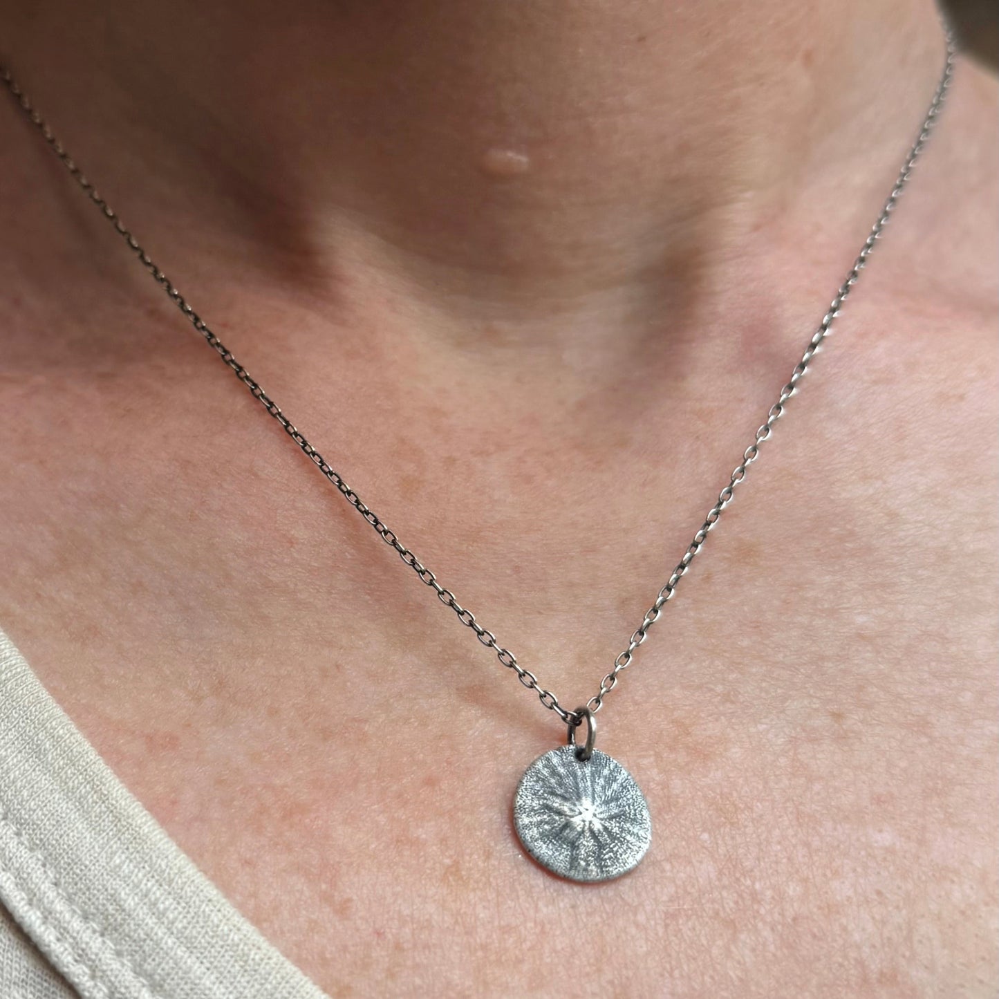 Tiny Oregon Coast Sand Dollar Pendant