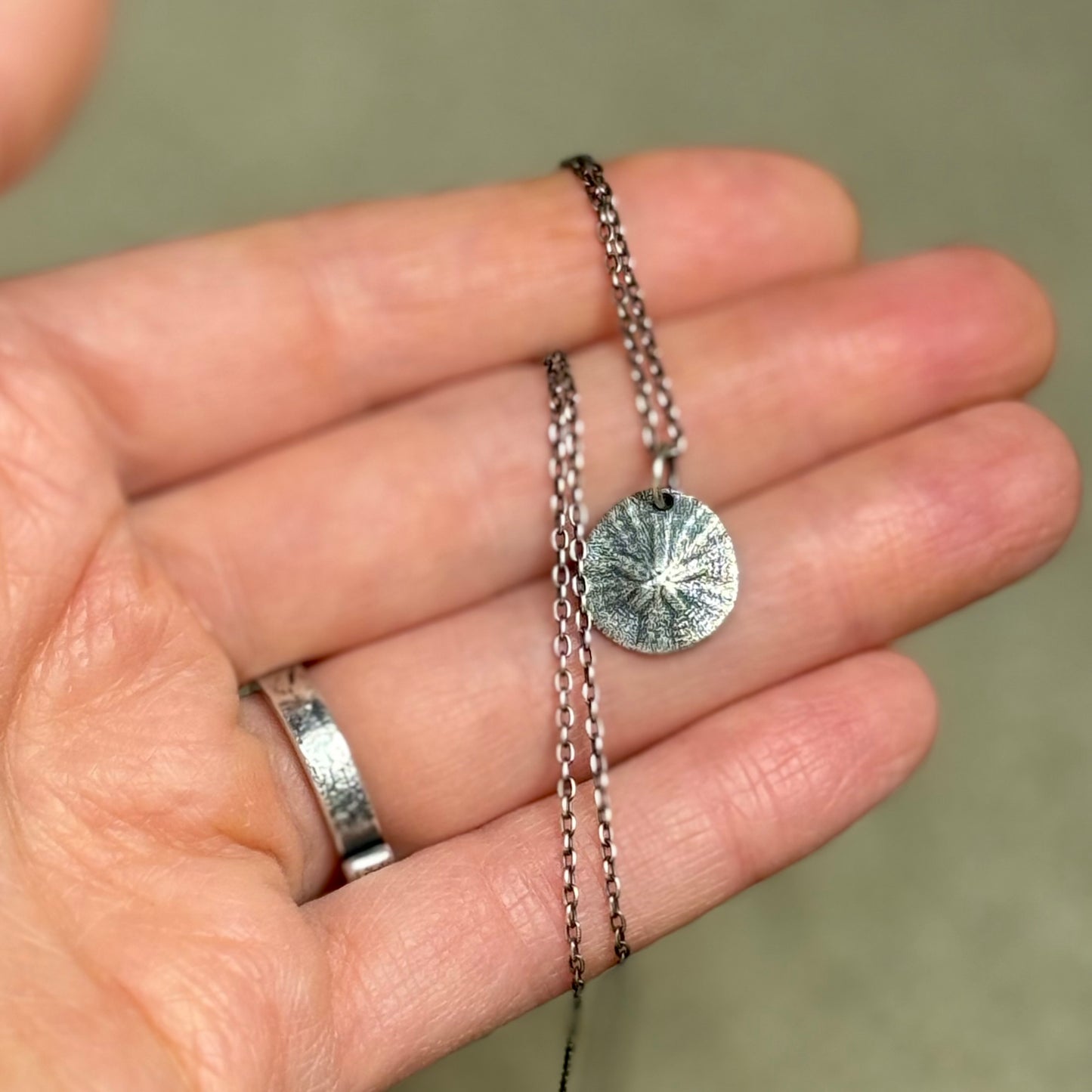 Tiny Oregon Coast Sand Dollar Pendant