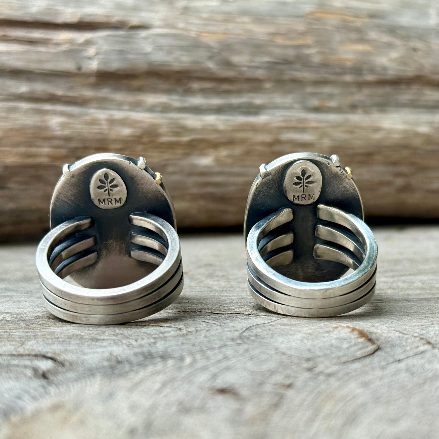 Oregon Shore Pine Gold and Silver Rings
