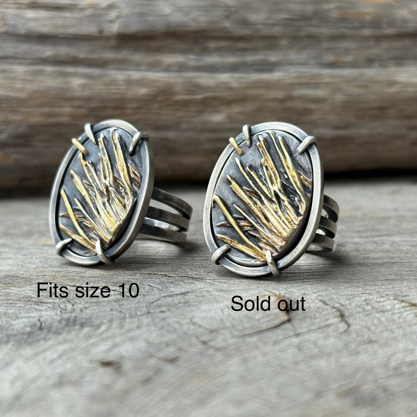 OR Shore Pine Gold and Silver Rings