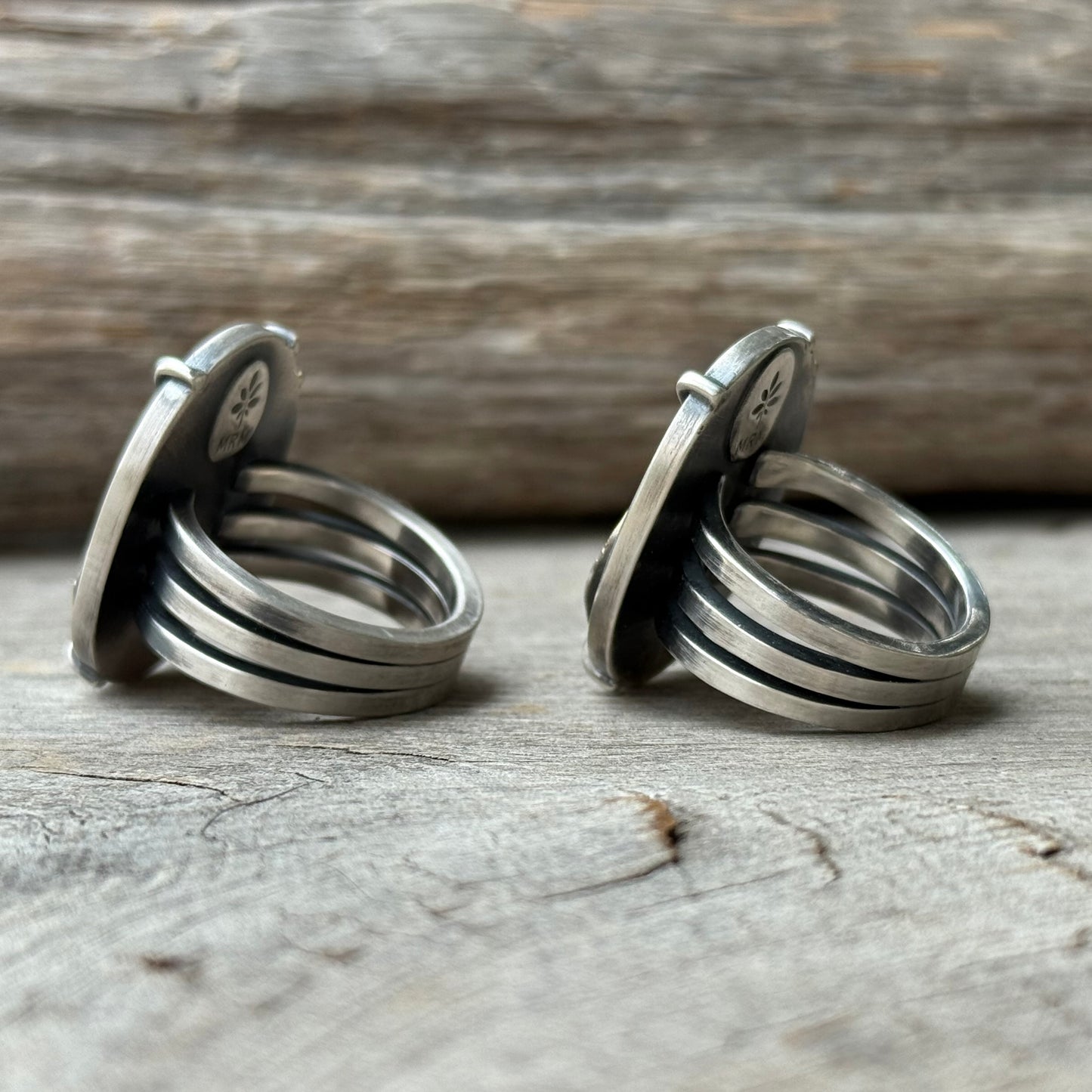 Oregon Shore Pine Gold and Silver Rings
