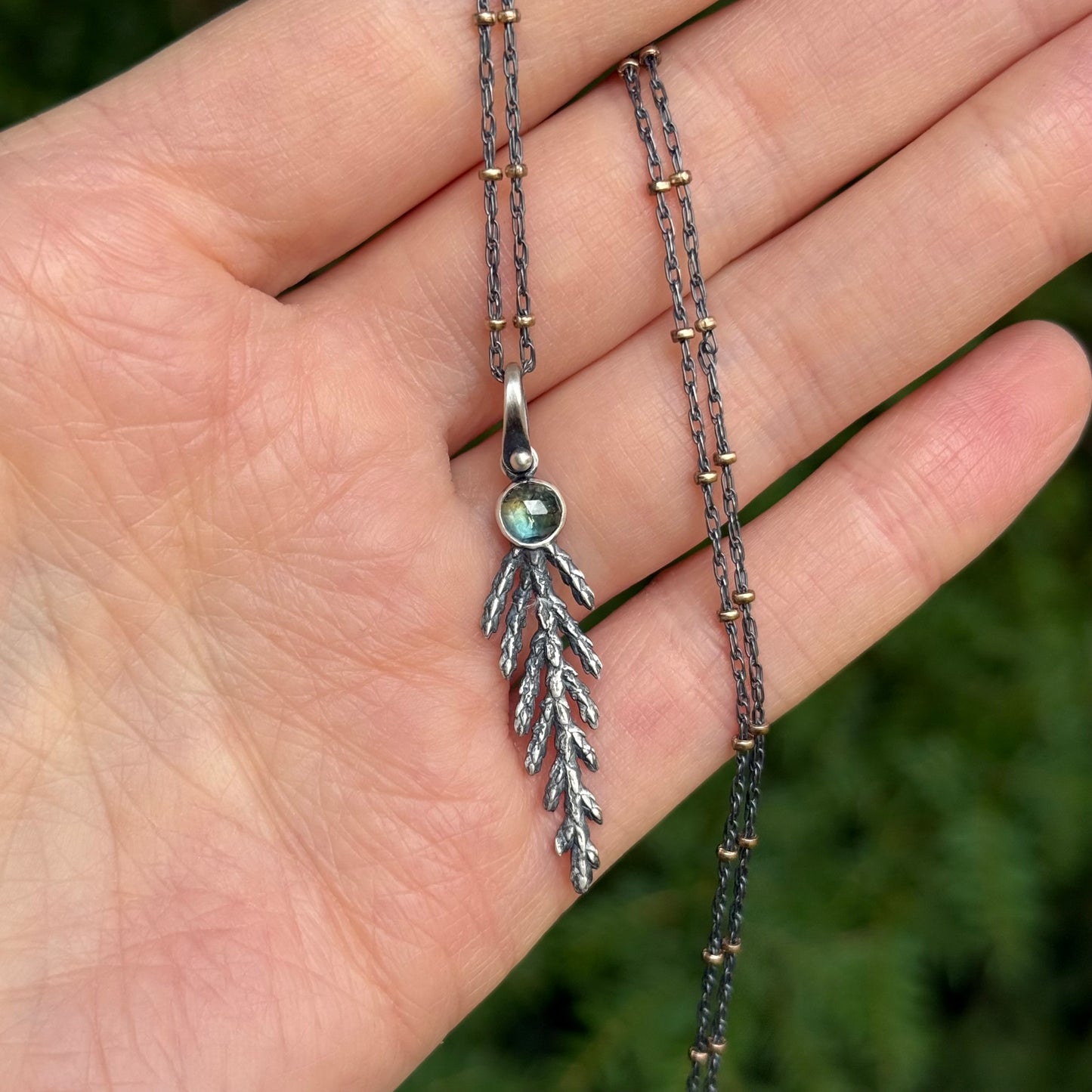 Oregon Cedar Leaf Pendant #2