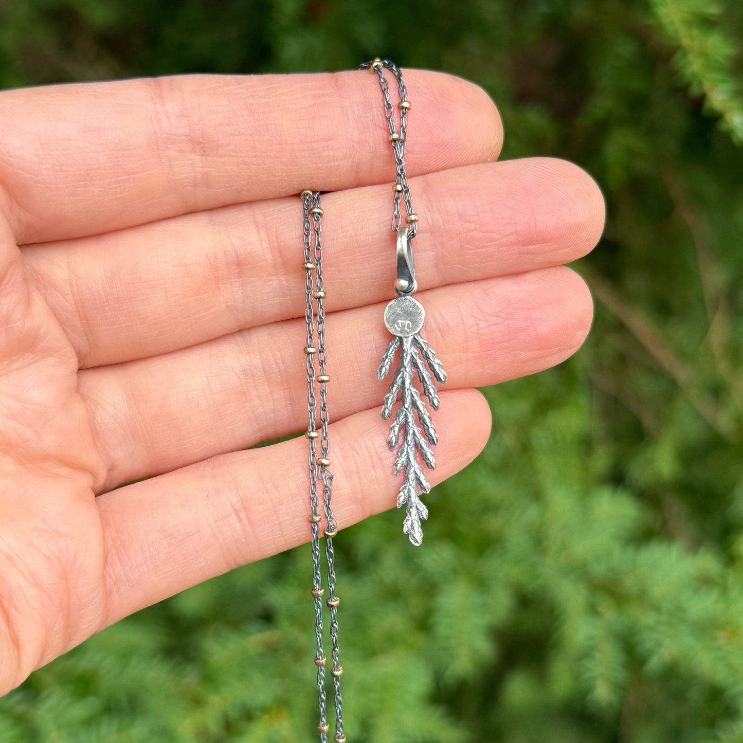 Oregon Cedar Leaf Pendant #2